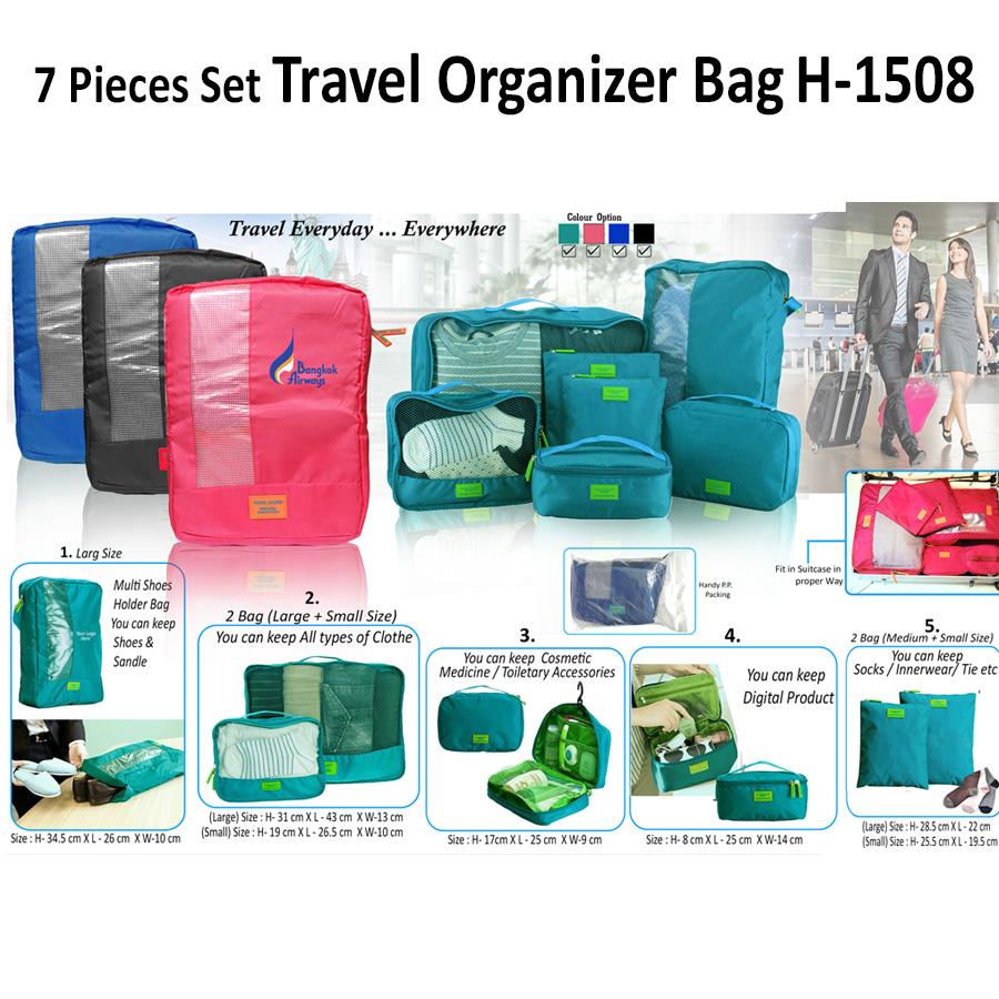 Seven Piece Travel Organizer