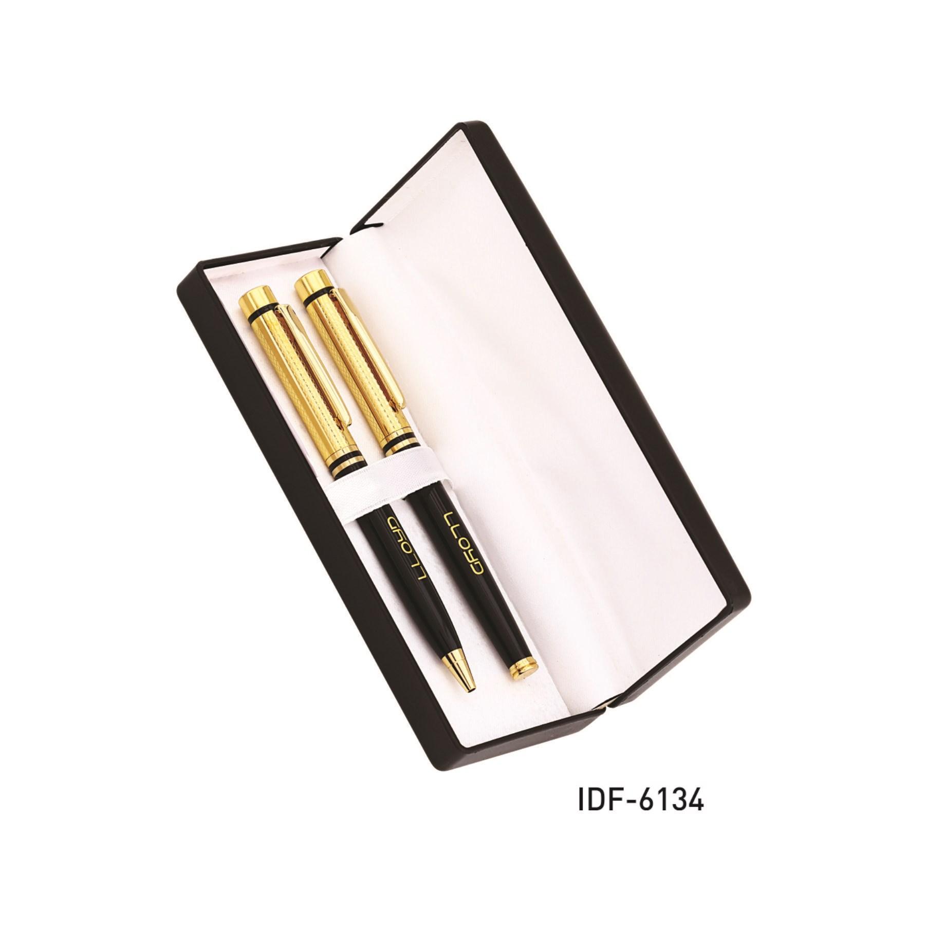 Set Of Two Black Gold Pens