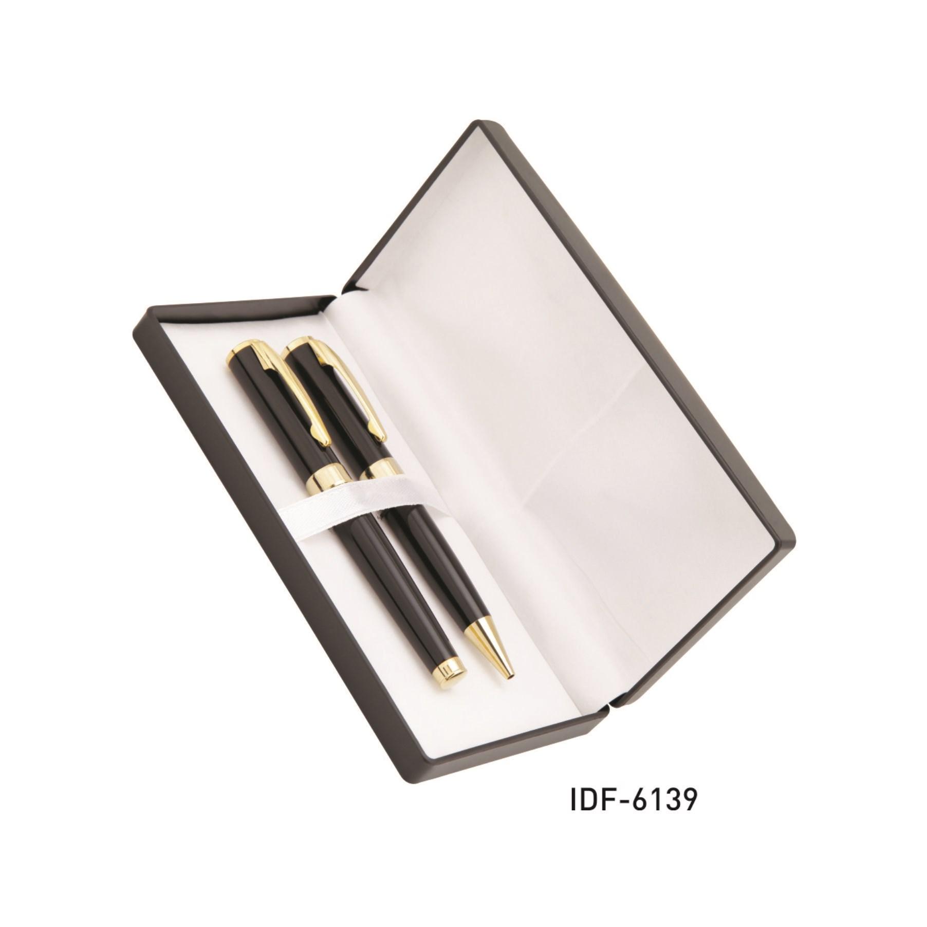 Set Of Two Black Pens With Gold