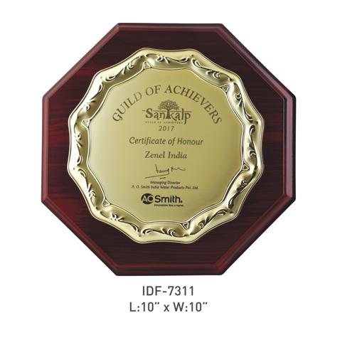 Hex Shape Wooden Award