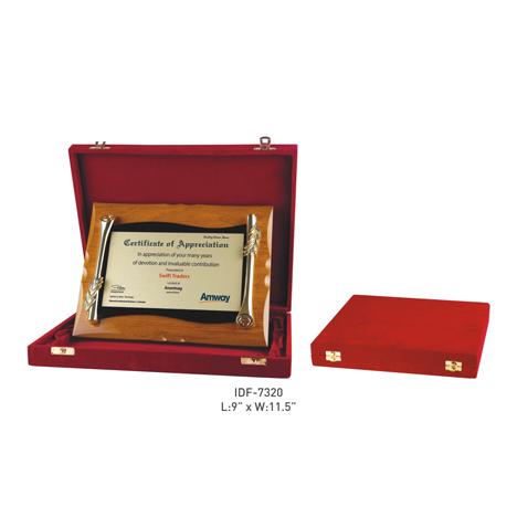Natural Wooden Award With Box