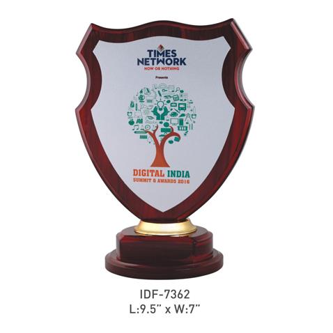 Star Figure On Base Wooden Award