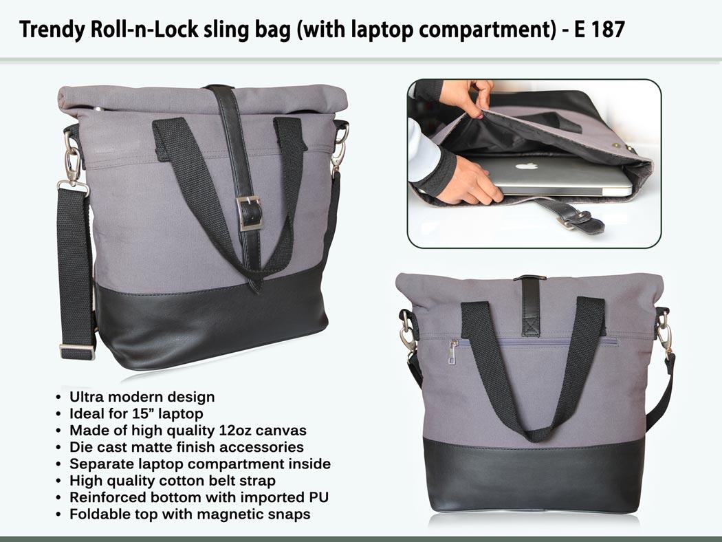 Trendy Roll And Lock Sling Bag