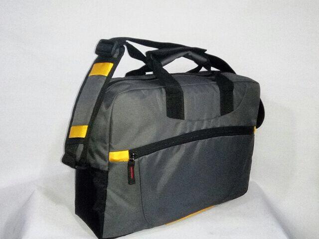 Grey With Yellow Color Bag