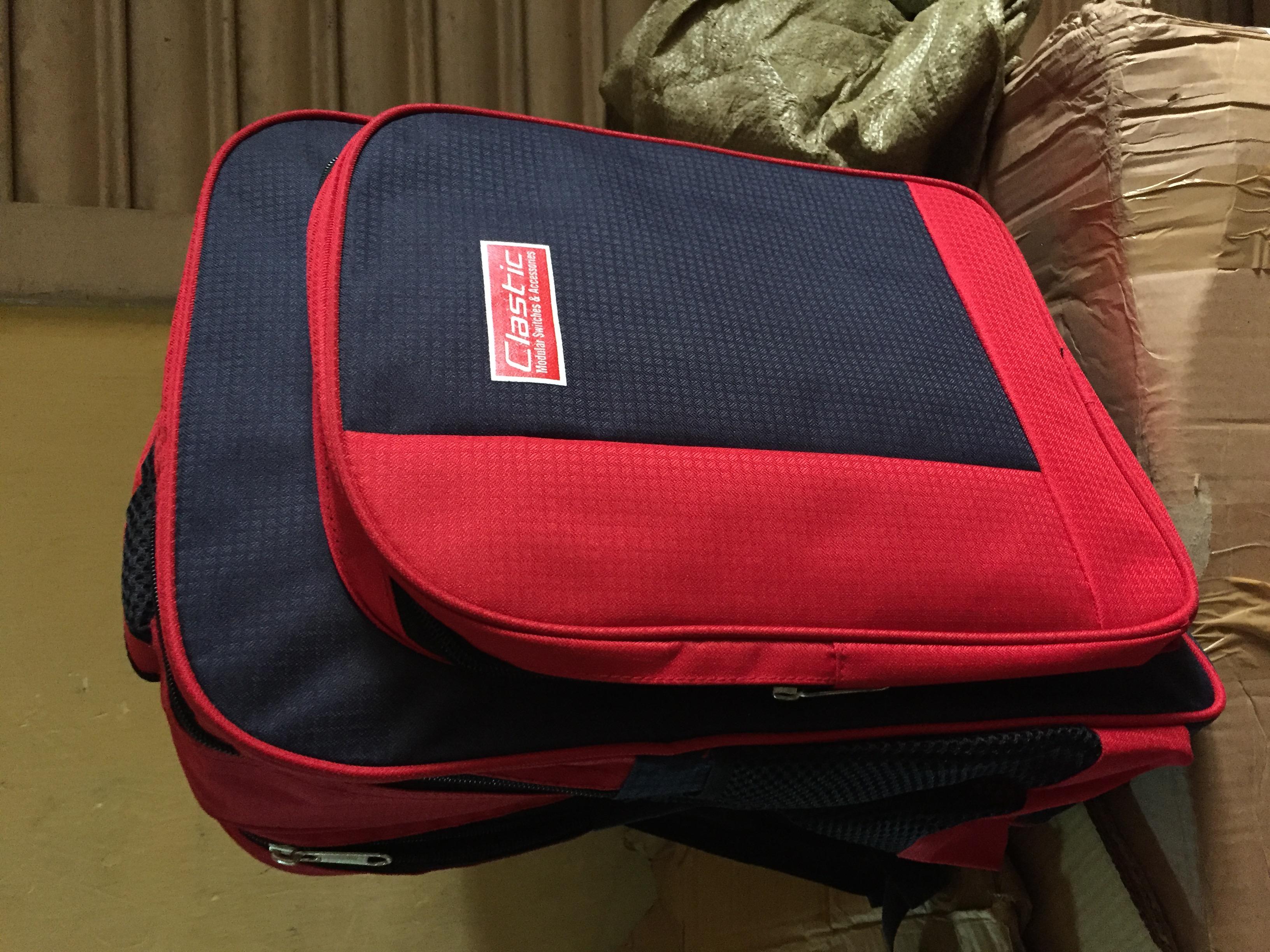 Red With Dark Blue Bag