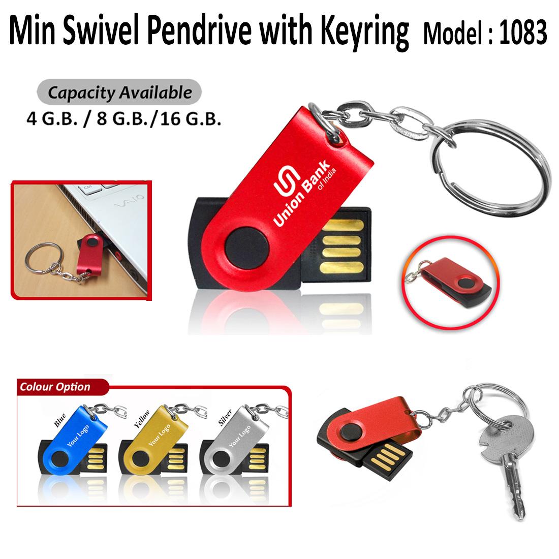 Mini Swivel Pendrive With Keyring