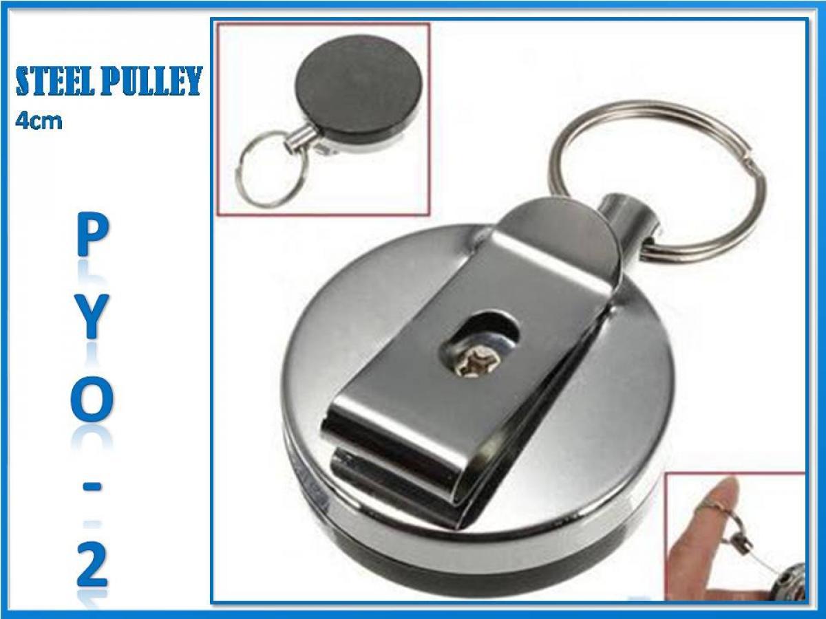 Steel Pulley Keychain