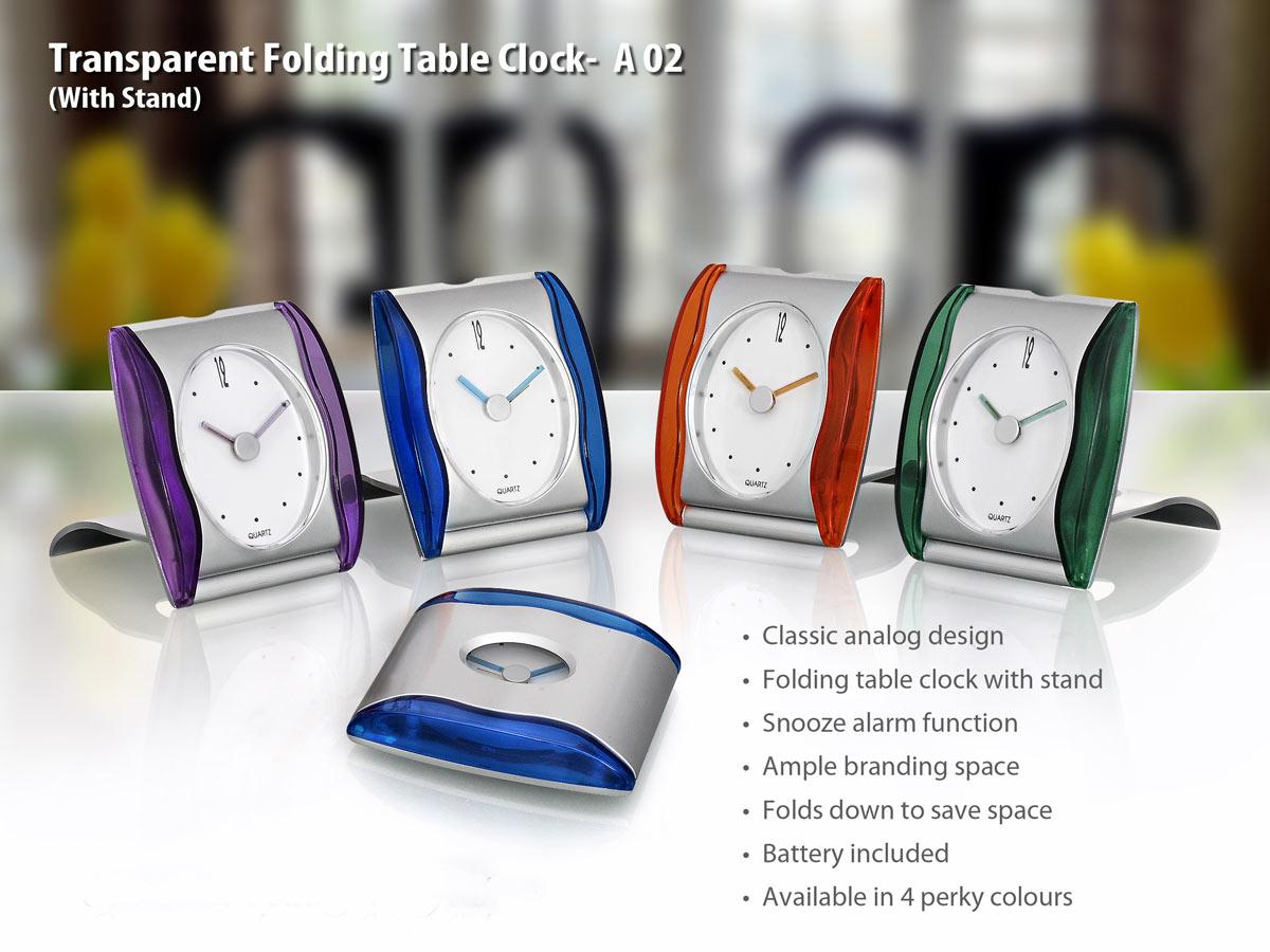 Transparent Folding Table Clock