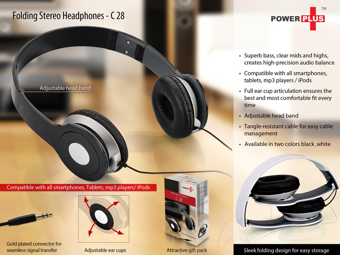 Folding Stereo Headphones
