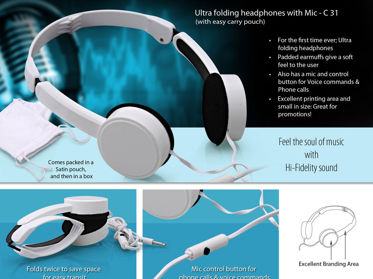 Ultra Folding Headphones