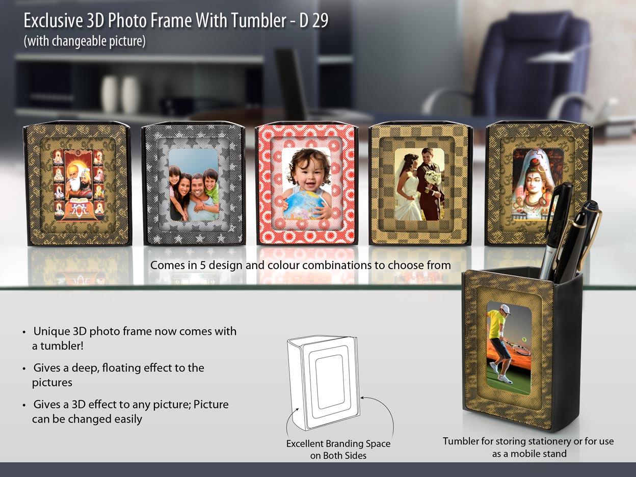 Exclusive 3D Photo Frame With Tumbler