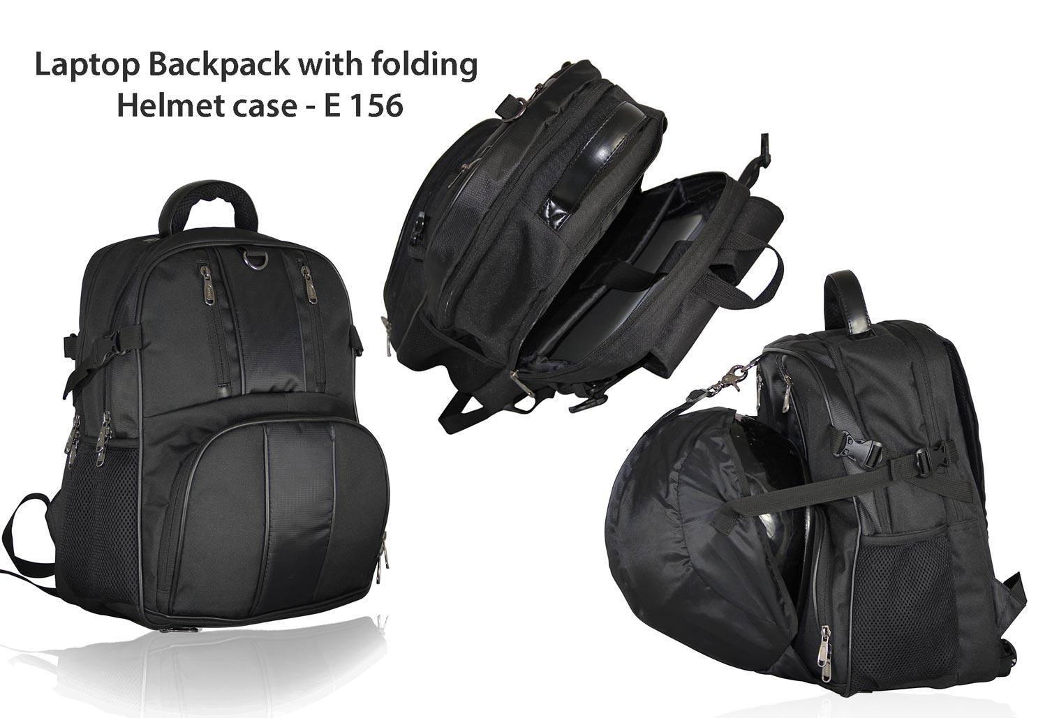 Laptop Backpack With Helmet Folding Case