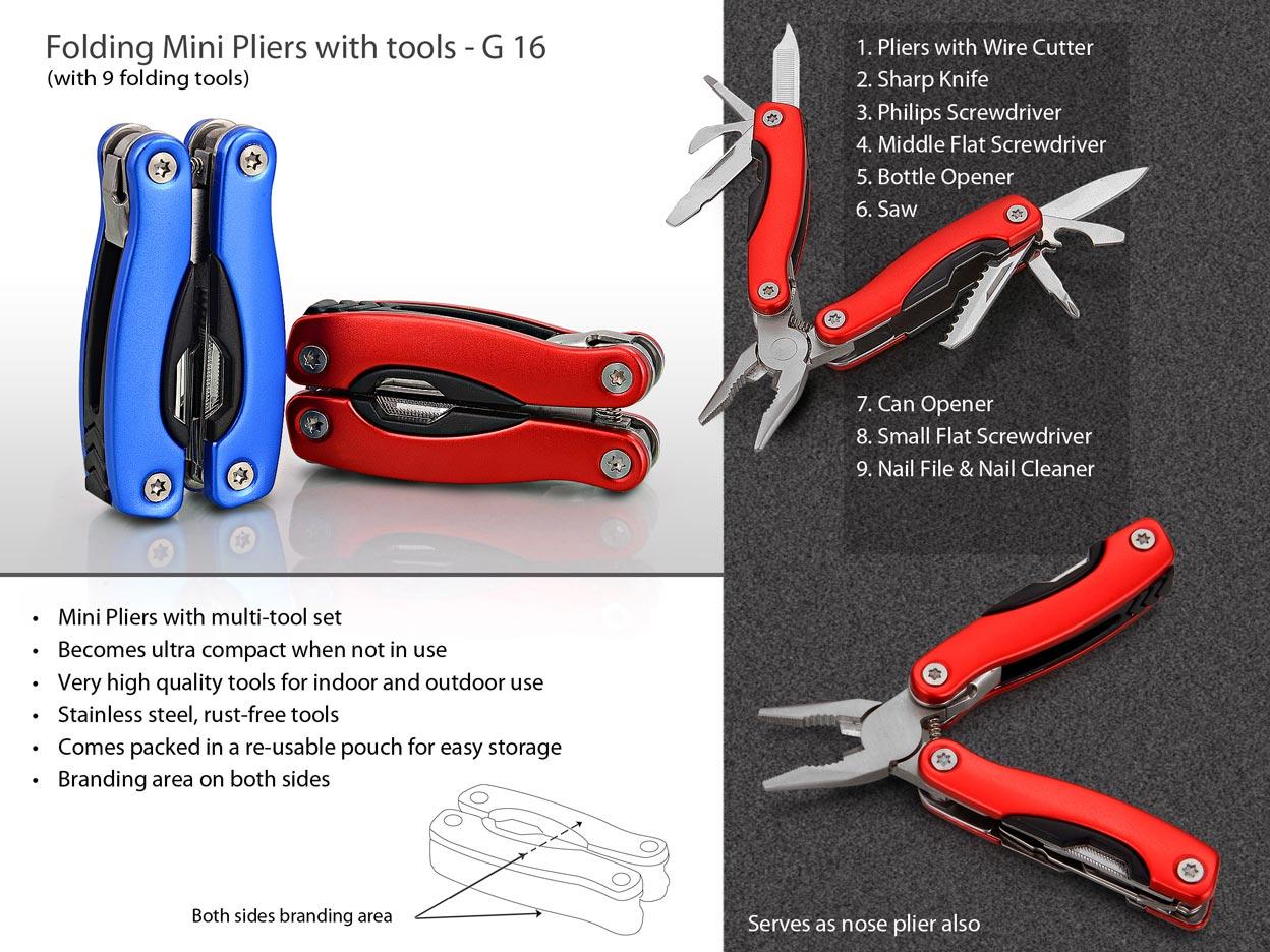 Folding Mini Pliers With Tools