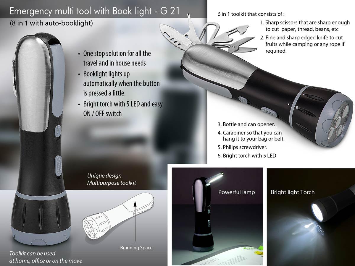Emergency Multi Tool With Book Light