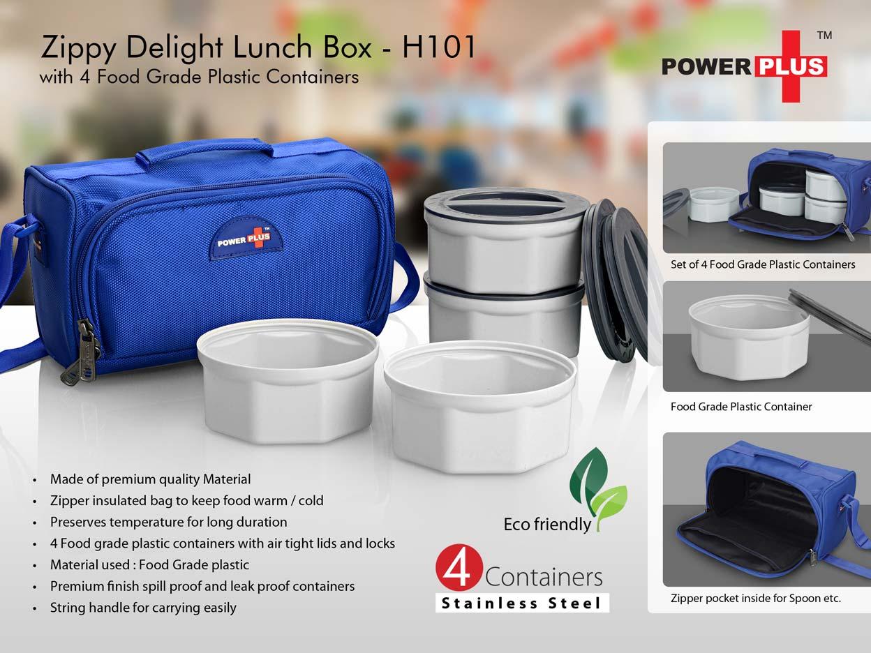 Zippy Delight Lunchbox With 4 Plastic Containers