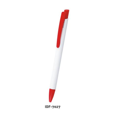 Plastic Orange With White Clickable Pen
