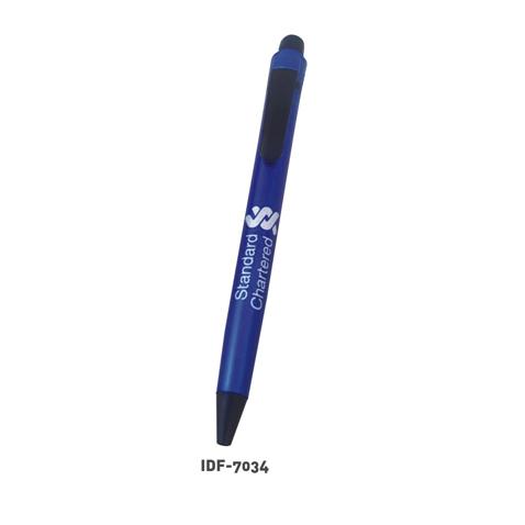 Plastic Blue Clickable Jumbo Pen