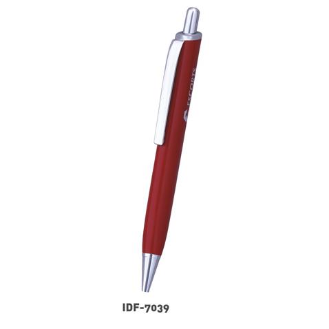 Plastic Dark Red Jumbo Clickable Pen
