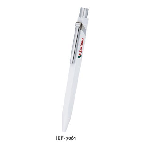 White Jumbo Clickable Triangle Pen 