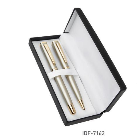 Two In One Flat Stripe Metal Pen