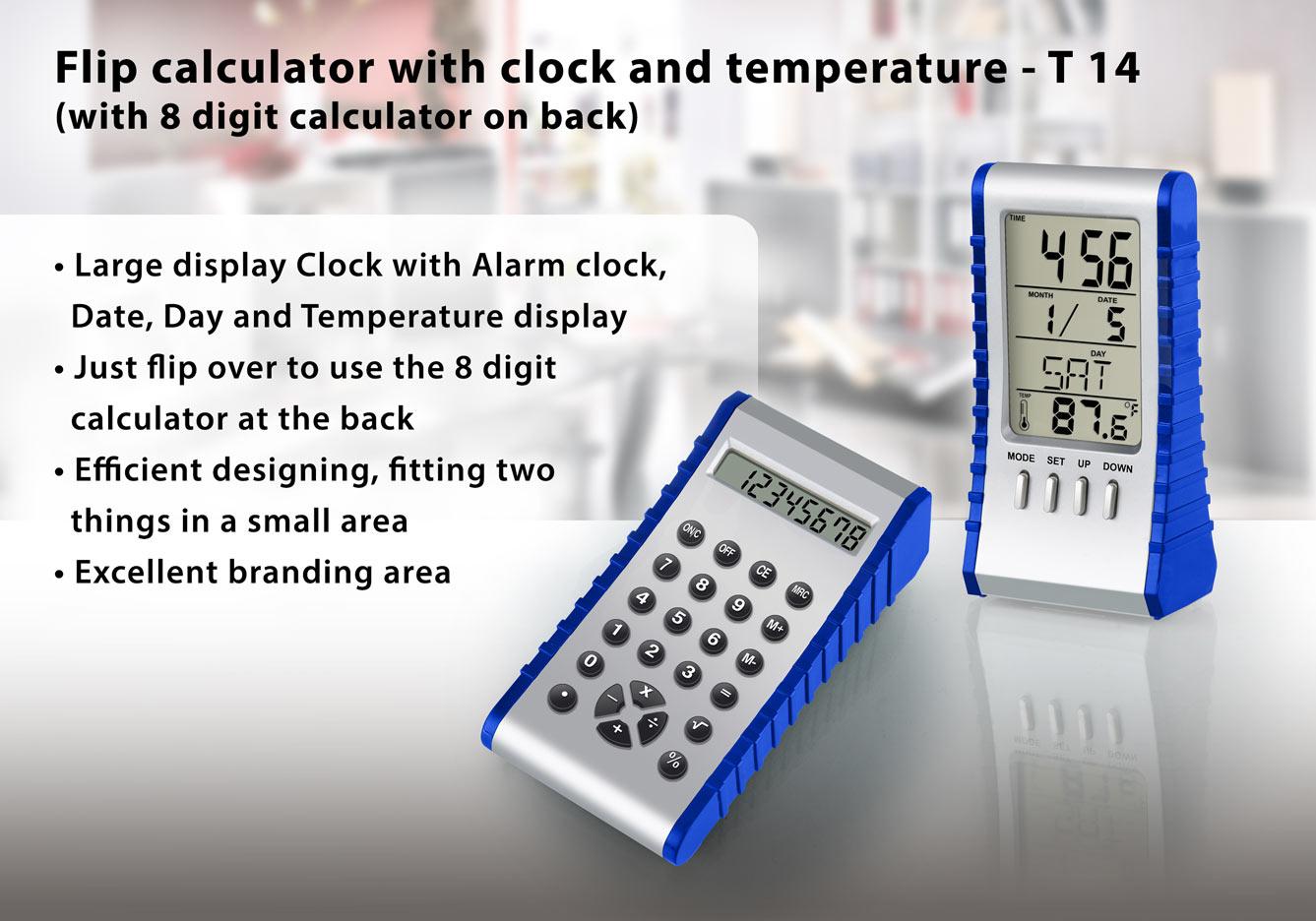 Flip Calculator With Clock